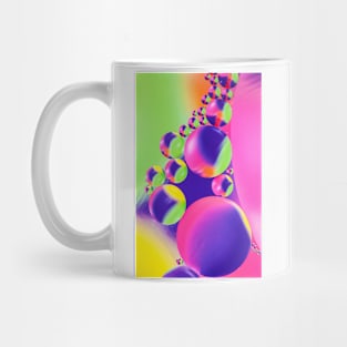 Colorful close up of oil drops in water Mug